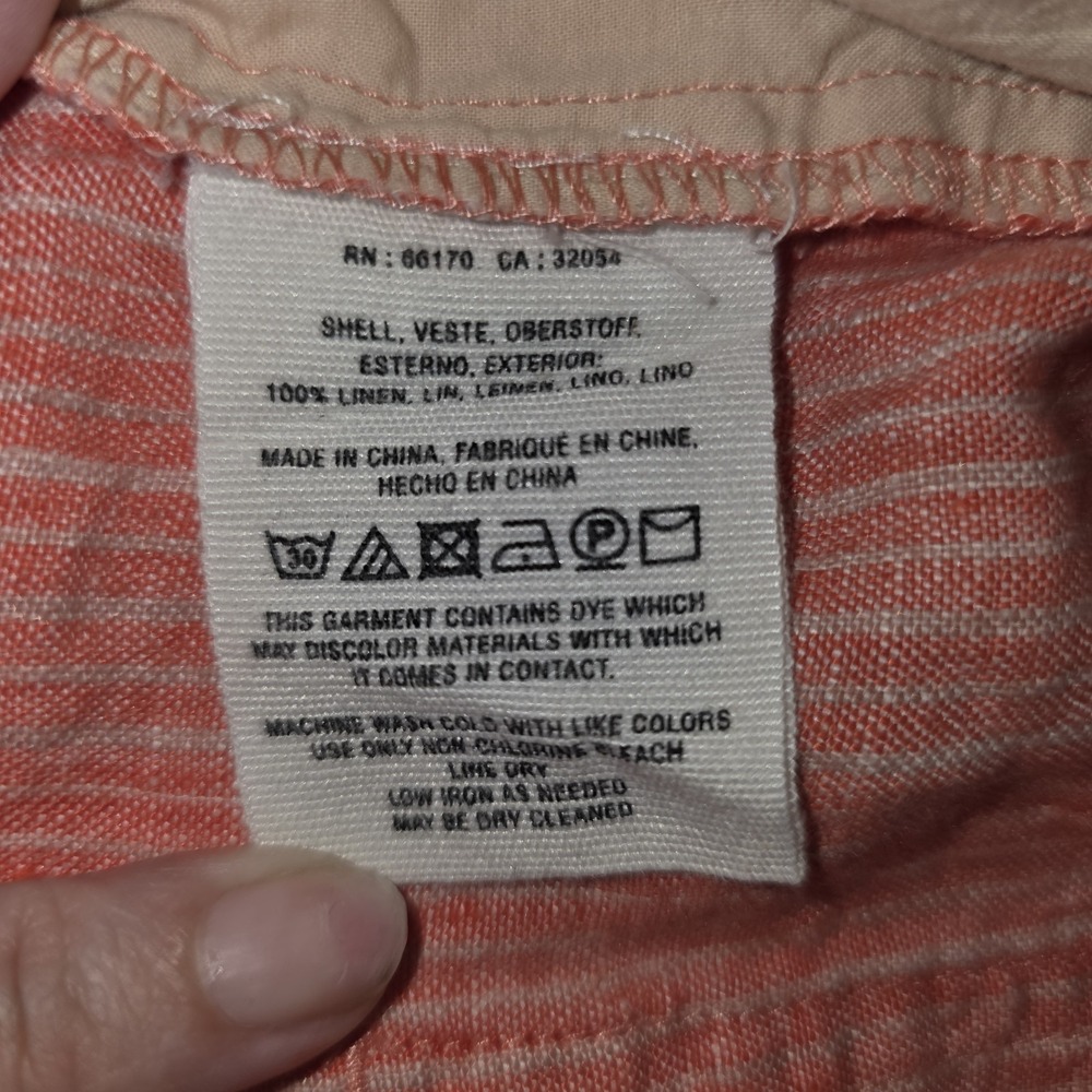 Anthropologie Women's Beachcomber Linen Striped Embroidery Shorts Size Medium - Picture 6 of 12